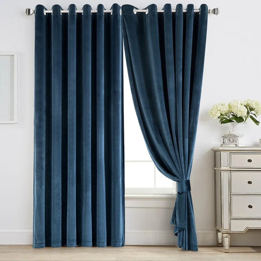 Velvet Curtain, Single Panel  Luxurious Drapery for Your Home