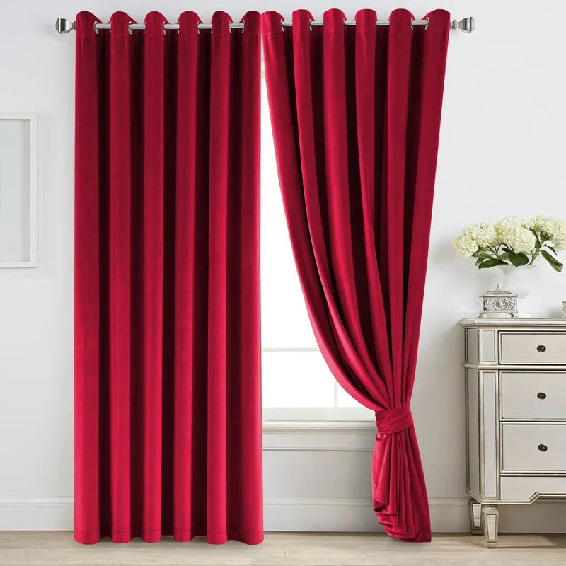 Velvet Curtain, Single Panel  Luxurious Drapery for Your Home