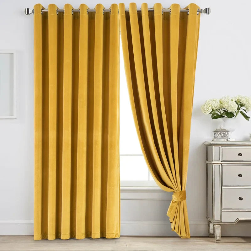 Velvet Curtain, Single Panel  Luxurious Drapery for Your Home