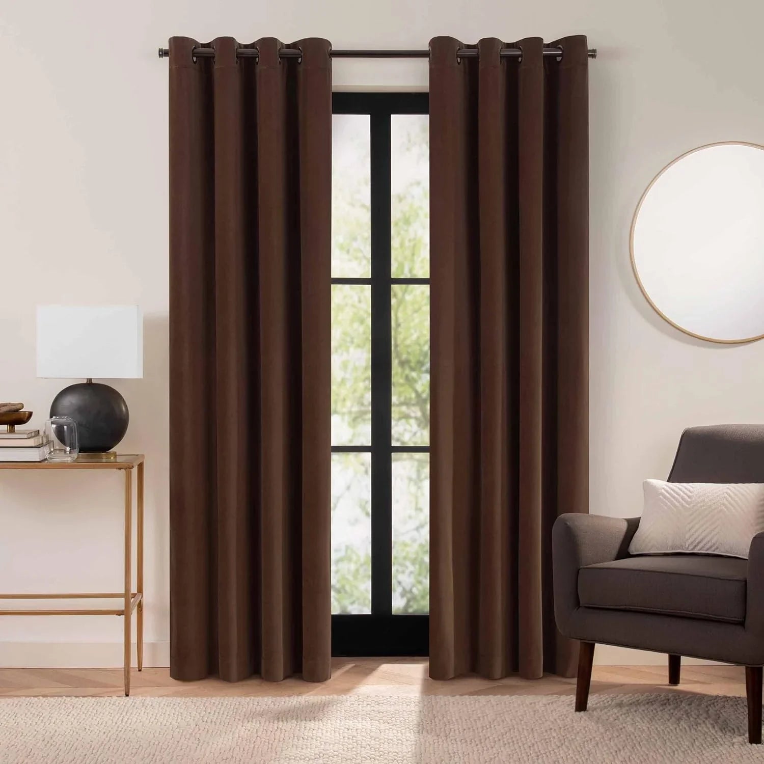 Velvet Curtain, Single Panel  Luxurious Drapery for Your Home