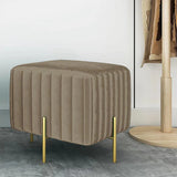 Velvet Haven Ottoman Stool