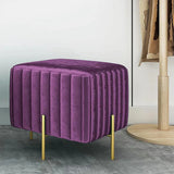 Velvet Haven Ottoman Stool