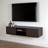 Floating TV Console With Shelves