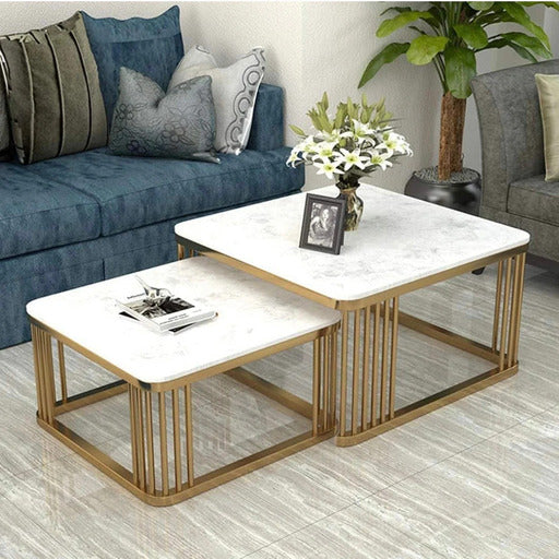 Square Metal Frame Center Table