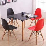 4 Chairs Square Dining Table Set