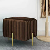 Velvet Haven Ottoman Stool