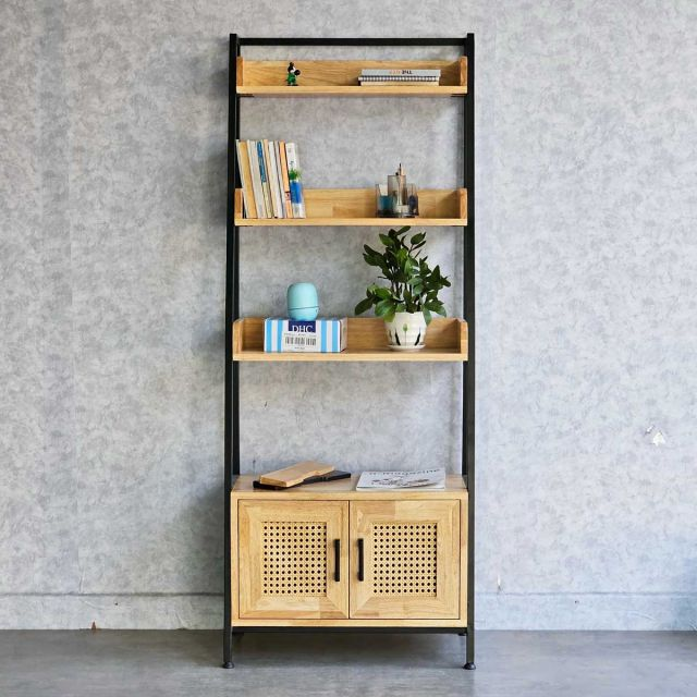 Modern Storage Cabinet with Decorative Shelf