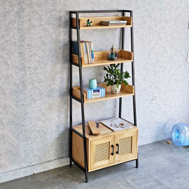 Modern Storage Cabinet with Decorative Shelf